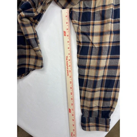 Foundry Flannel Shirt Gray Yellow Plaid Long Sleeve Button Men's Size  2XLT - Picture 5 of 8
